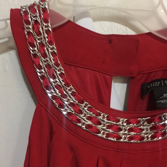 WH/BM Red Cocktail Dress SZ XS. 💋💋💃🏻💃🏻🔥🔥 - Picture 6 of 7